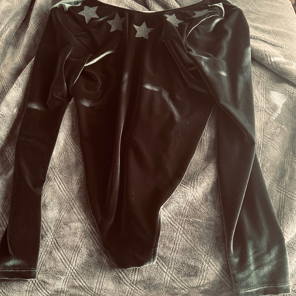 Beautiful Dark Green Velvet Texture Body Suit